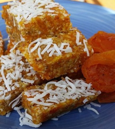 Healthy Apricot Slice Raw Vegan No Bake Treat