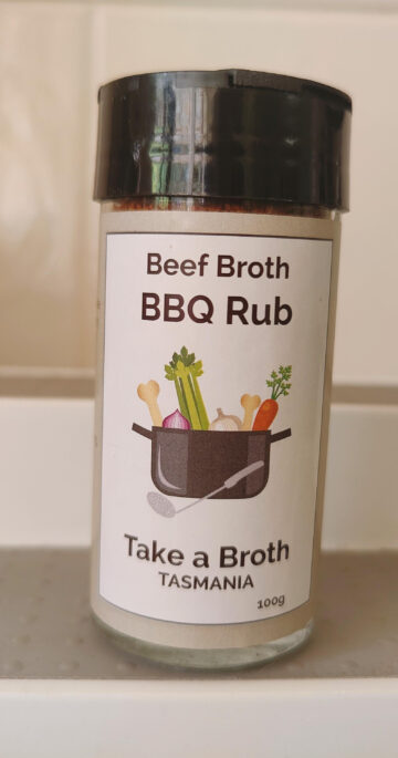 Beef Broth BBQ Rub Spice Blend Glass Shaker