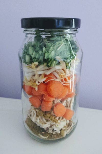 Bone Broth Noodle Jars Alternative to 2 Minute Noodles