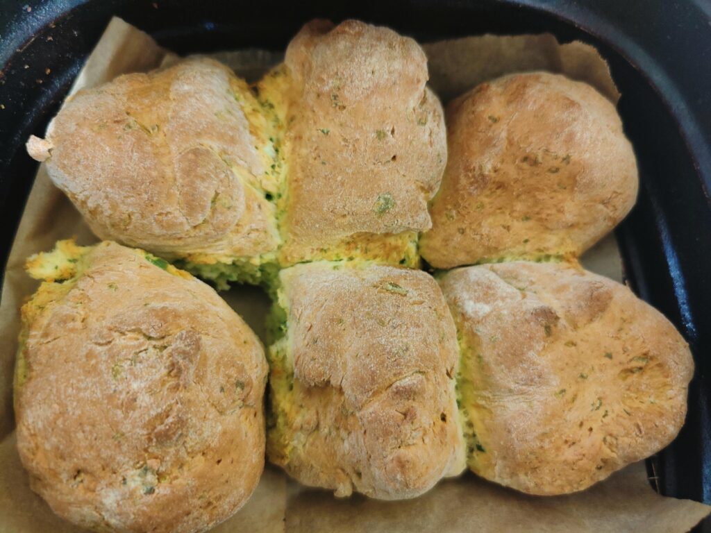Air Fryer Cheese and Onion Scones