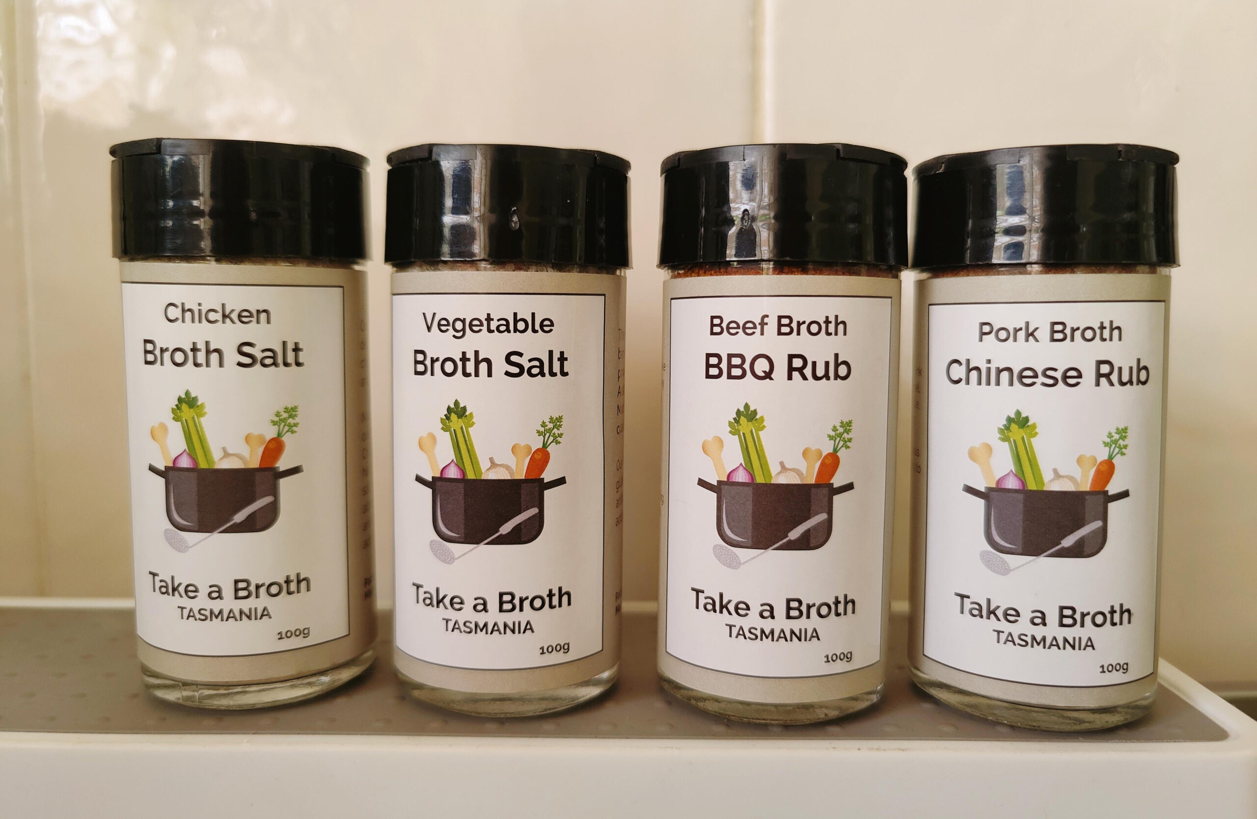 Bone broth salt, bone broth spices, pack